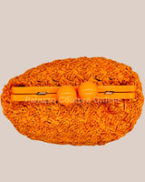 Vane Straw Vintage handbag (Orange) - stylish purse for going out