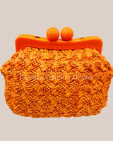 Vane Straw Vintage handbag (Orange) for women - bag by Palazzo Couture