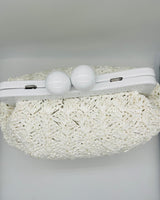 Vane Straw Vintage handbag (White) - Palazzo Couture Online