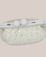 Vane Straw Vintage handbag (White) - Palazzo Couture Online