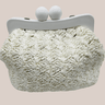 Vane Straw Vintage handbag (White) - Palazzo Couture Online
