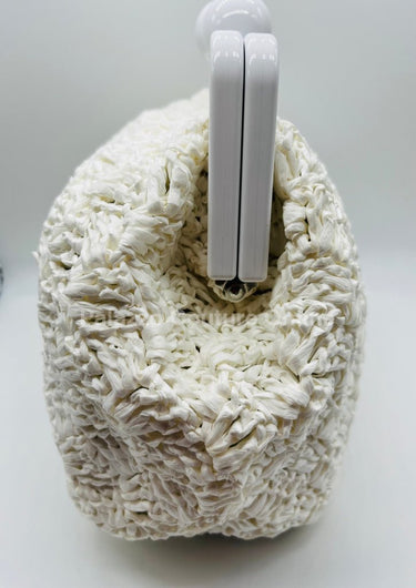 Vane Straw Vintage handbag (White) - Palazzo Couture Online