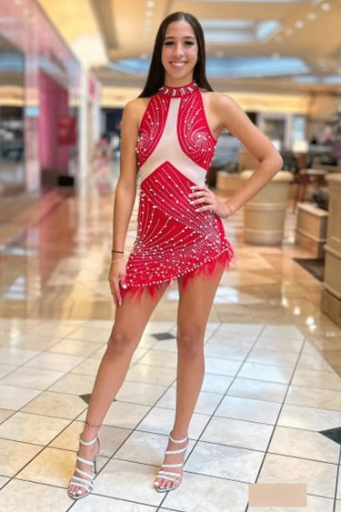 Vegas Glamour Women's Mini Dress, Red, Size M Vegas Glamour Women's Mini Dress, Red, Size M