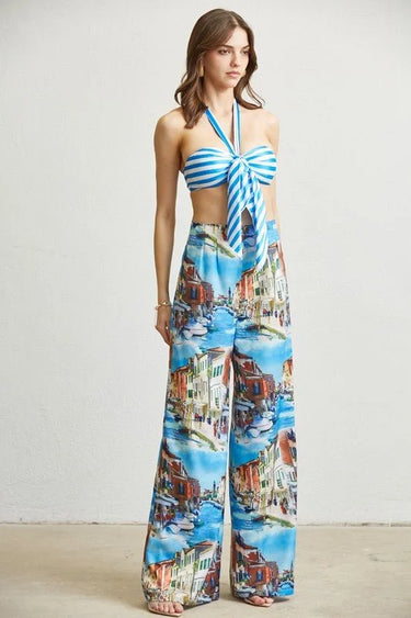 Women's  pant set matching style back view