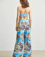 Venetian Dreams 2 Piece Pant Set side view showing pants silhouette and fit