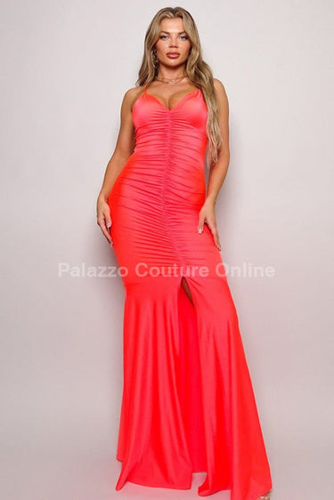 Venus Beauty Gown (Orange) - Palazzo Couture Online