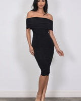 Versatile Charm Convertible Midi Dress (Black) - Palazzo Couture Online