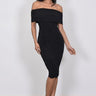 Versatile Charm Convertible Midi Dress (Black) - Palazzo Couture Online