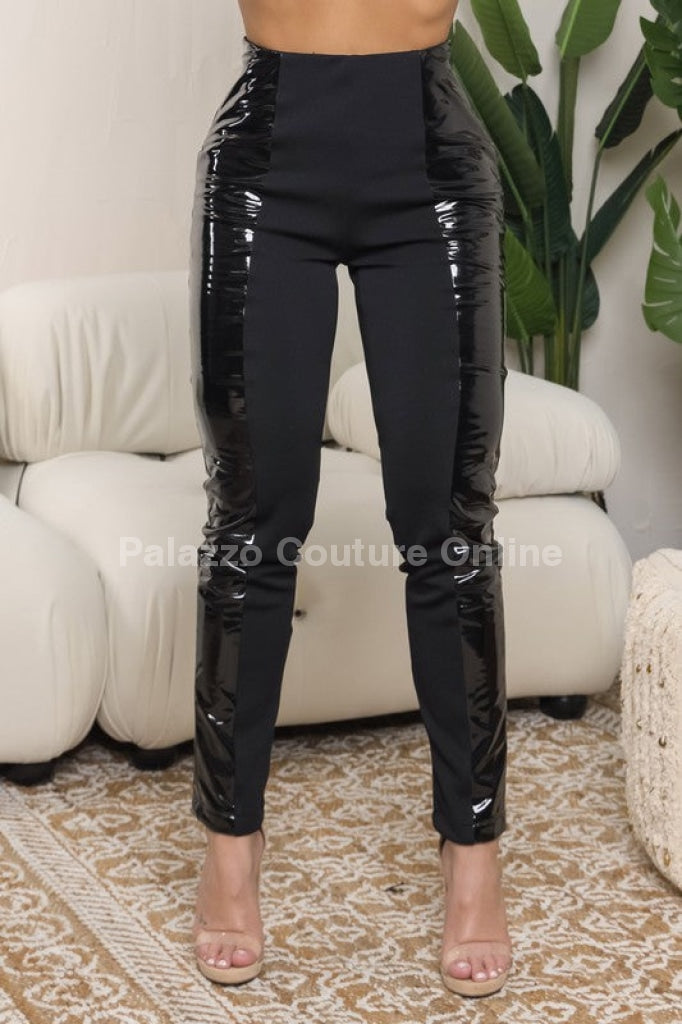 Victoria Faux Leather Leggings Black / Small Pants