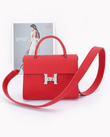 H-Clasp Faux Leather Flap Bag | Palazzo Couture