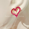 Vivi Heart Earring Studs (Pink) - Palazzo Couture Online