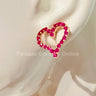 Vivi Heart Earring Studs (Pink) for women - fashion jewelry by Palazzo Couture