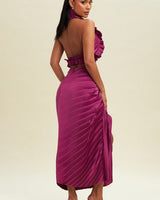 Vixen Skirt Set (Magenta) - Palazzo Couture Online