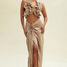 Vixen Skirt Set (Taupe) - Palazzo Couture Online