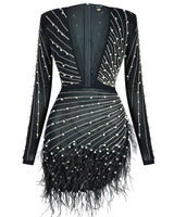 Want You Back Mesh Mini Dress (Black) - Palazzo Couture Online