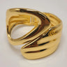 Waves Crashing Cuff Bangle (Gold) for women - fashion jewelry by Palazzo Couture
