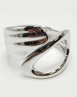 Waves Crashing Cuff Bangle (Silver) - Palazzo Couture Online