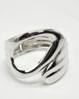 Waves Crashing Cuff Bangle (Silver) - stylish accessory for every outfit