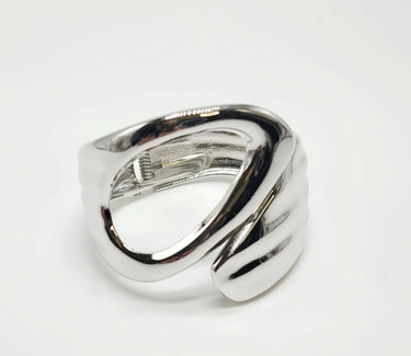 Waves Crashing Cuff Bangle (Silver) - stylish accessory for every outfit