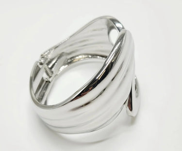 Waves Crashing Cuff Bangle (Silver) - elegant piece by Palazzo Couture