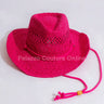Western Solid Cowboy Hat (Pink) - front view