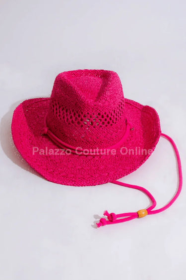 Western Solid Cowboy Hat (Pink) - front view
