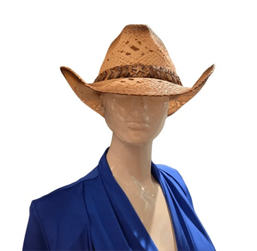 Sundance Straw Cowboy Hat with Braided Band - view 2