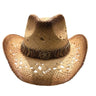 Sundance Straw Cowboy Hat with Braided Band - front view