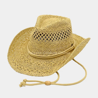 Western Solid Cowboy Hat (Natural) - view 2