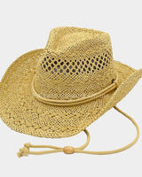 Western Solid Cowboy Hat (Natural) - Palazzo Couture Online