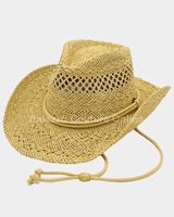 Western Solid Cowboy Hat (Natural) - Palazzo Couture Online