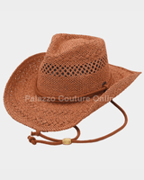 Western Solid Cowboy Hat (Rust) - Palazzo Couture Online
