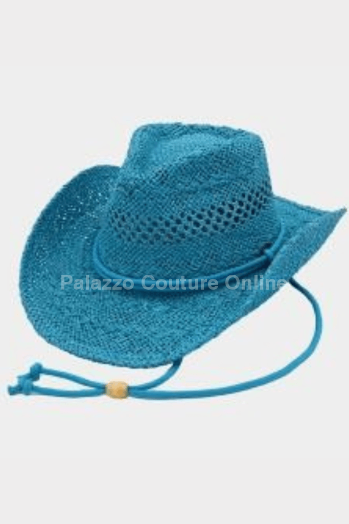 Western Solid Cowboy Hat (Turquoise)