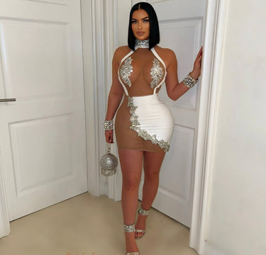 White Candy Mini Dress - Palazzo Couture Online