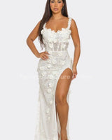 Women's Enchanted Blossom maxi dress sequin style back view