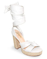 White Olina Wrap Sandals - Summer Ready - women's fashion sandals