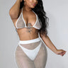 White Two Piece Skirt Set – Sun Dancing Skirt Set (White) front view showing complete two piece skirt set
