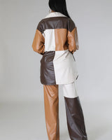 Elegant Hate To See You Go faux leather pants styled for going out look