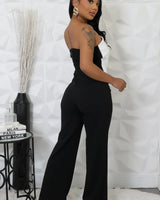 Wide Leg Jumpsuit Black – High Style Jumpsuit - elegant jumpsuit for parties and events