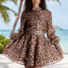 Wild Allure Sheer Leopard skirt Dress - Palazzo Couture Online