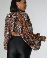 leopard chiffon top styled evening look
