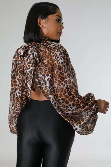 leopard chiffon top styled evening look