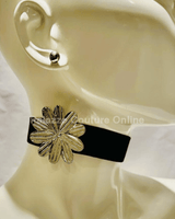Wild Flower Chocker (Silver) - Palazzo Couture Online