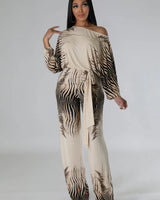 Wild Love Wide Leg Jumpsuit with Square Neckline - elegant jumpsuit for parties and events