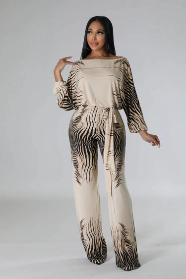 Wild Love Wide Leg Jumpsuit with Square Neckline - chic one-piece by Palazzo Couture