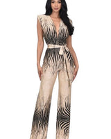 Wild Muse belted jumpsuit – wide–leg one‑piece with waist tie for women