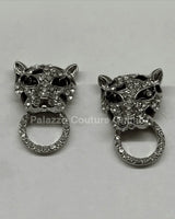 Wild Party Earrings – Crystal Leopard Earrings with Ring Detail for women - fashion jewelry by Palazzo Couture