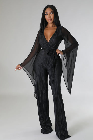 Wine and Dine Jumpsuit (Black) - Palazzo Couture Online
