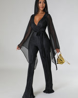 Wine and Dine Jumpsuit (Black) - Palazzo Couture Online