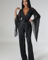 Wine and Dine Jumpsuit (Black) - Palazzo Couture Online